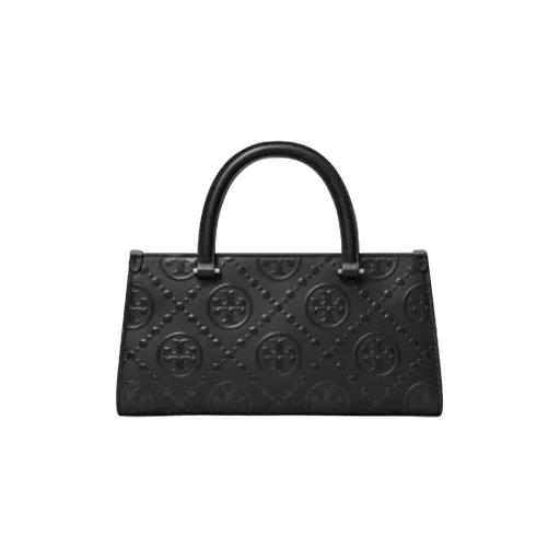 Small T Monogram Embossed Rectangular Tote Bag