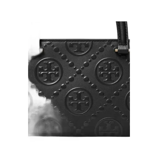 Small T Monogram Embossed Rectangular Tote Bag