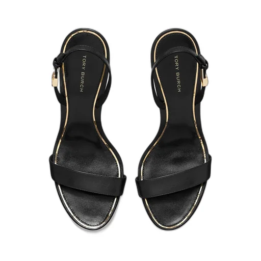 Double T-Button High-Heeled Sandals