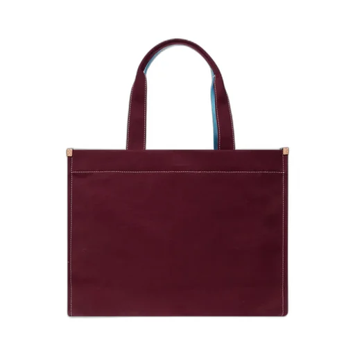 Logo Detailed Two-Tone Tote Bag