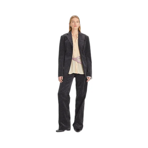 High-Waist Corduroy Wide-Leg Trousers