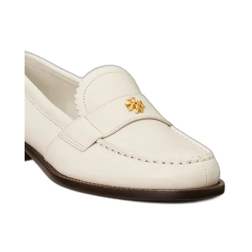 Double T Logo Plaque Round-Toe Loafers