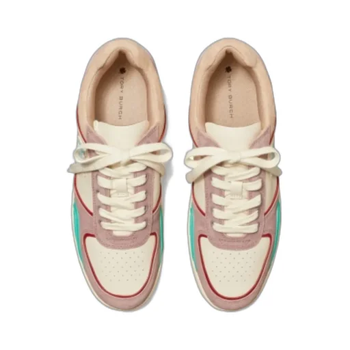 Clover Court Colour-Block Leather Sneakers