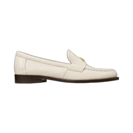 Double T Logo Plaque Round-Toe Loafers