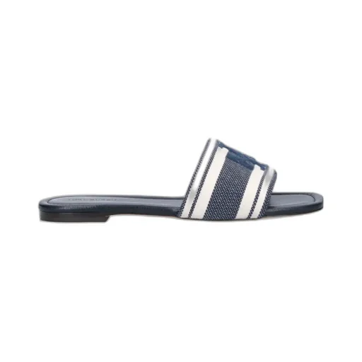 Logo Plaque Striped Slides