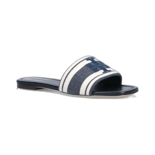 Logo Plaque Striped Slides
