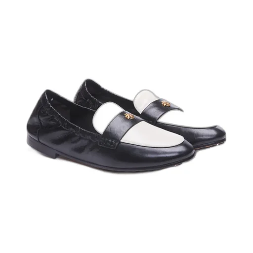 Logo Plaque Color-Block Loafers