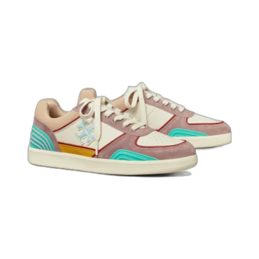 Clover Court Colour-Block Leather Sneakers