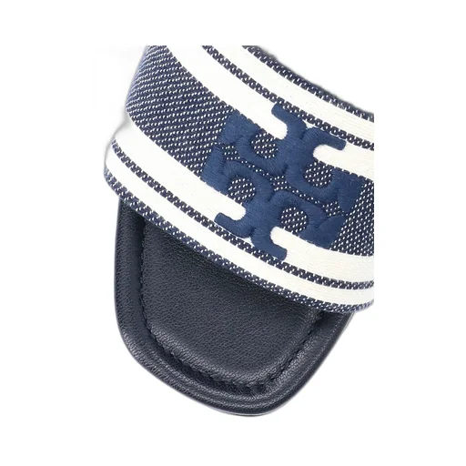 Logo Plaque Striped Slides