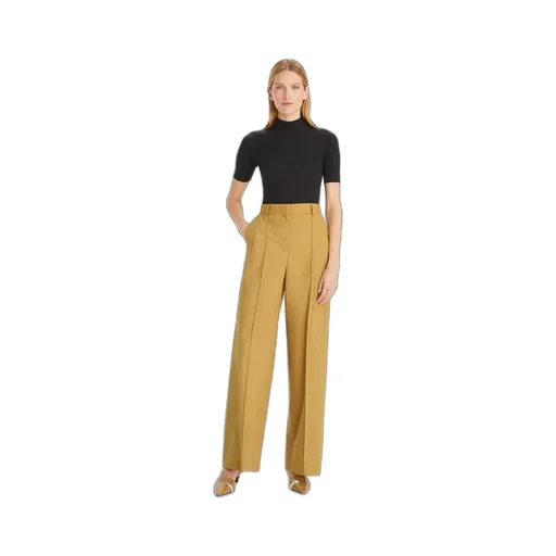 Pleated Wide-Leg Trousers