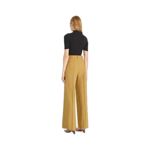 Pleated Wide-Leg Trousers