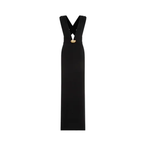 Plunging V-Neck Sleeveless Gown