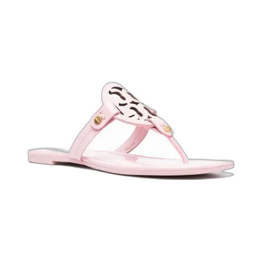 Cut-Out Leather Flip Flops