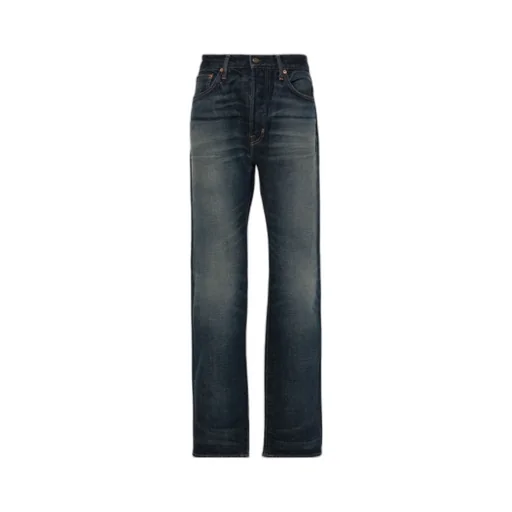 Logo Patch Straight-Leg Jeans