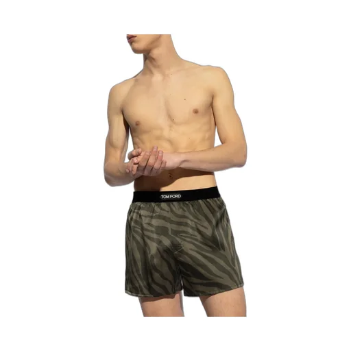 Zebra-Print Stretch-Silk Boxers