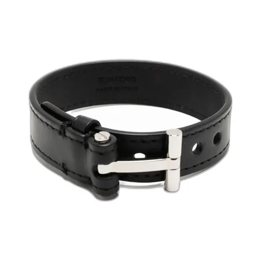 T-Logo Leather Bracelet