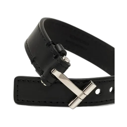 T-Logo Leather Bracelet