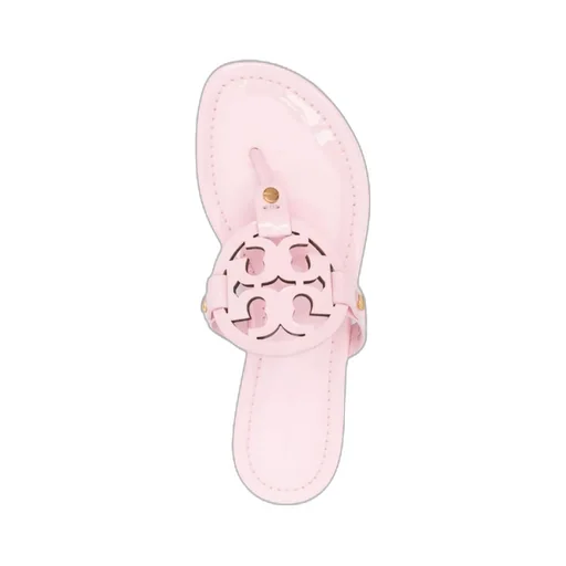 Cut-Out Leather Flip Flops