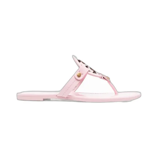 Cut-Out Leather Flip Flops