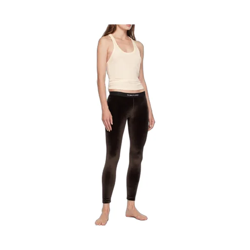 Stretch Lustrous Velour Signature Leggings