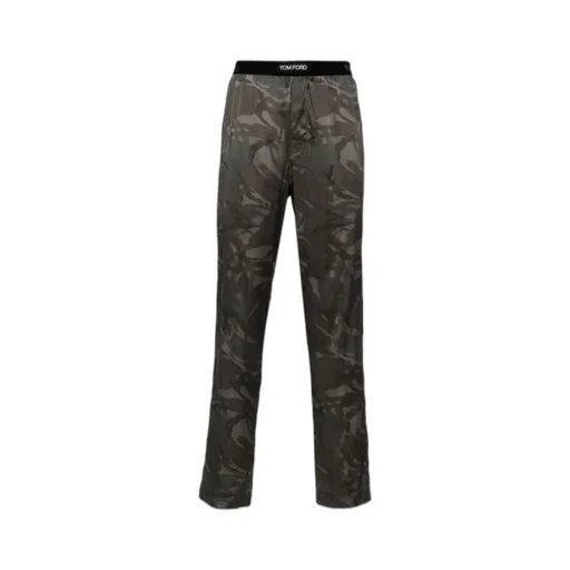Camouflage Printed Straight Leg Pants