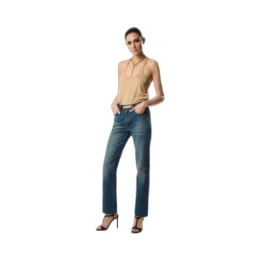 Logo Patch Straight-Leg Jeans