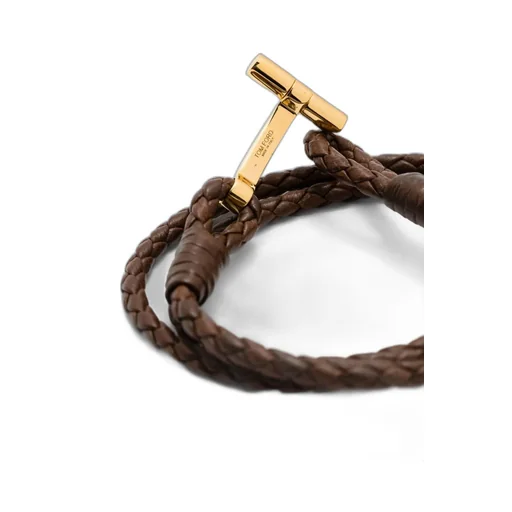 T Plaque Braided Bracelet