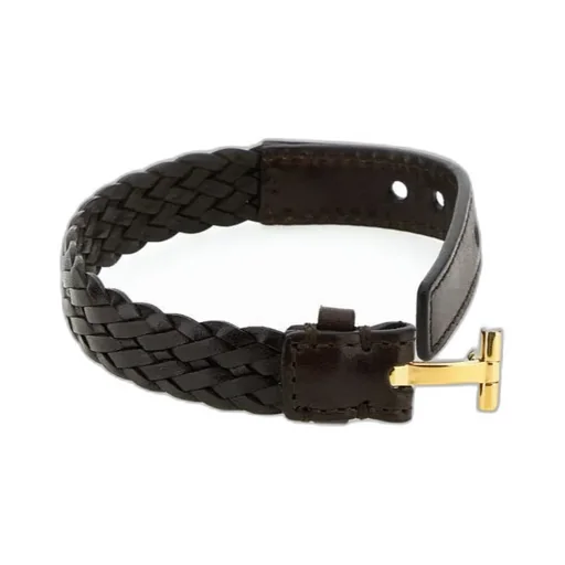 T-Lock Leather Bracelet