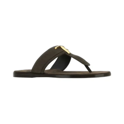 Logo Plaque Thong Slippers