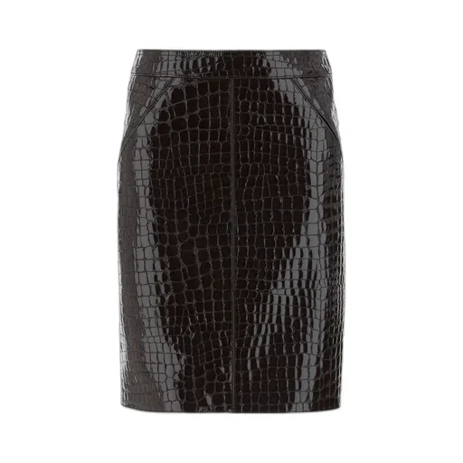 Embossed Leather Skirt