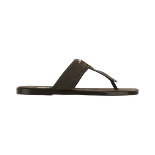 Logo Plaque Thong Slippers