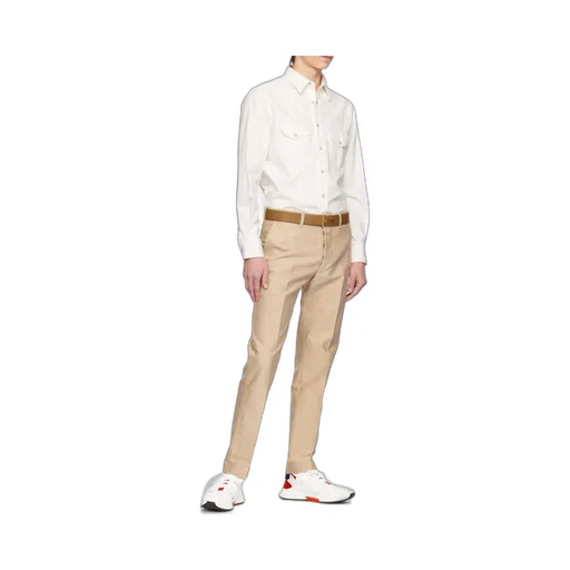 Logo Patch Straight-Leg Tailored Trousers
