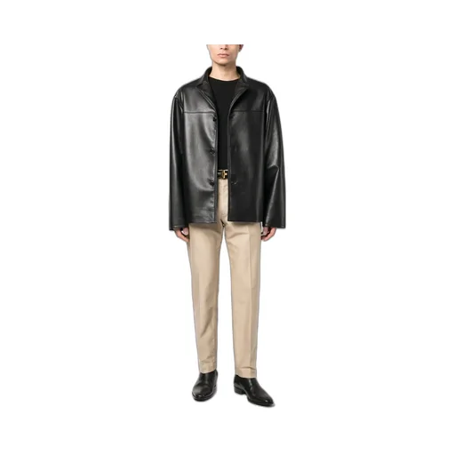 Logo Patch Straight-Leg Tailored Trousers