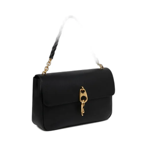 Chain-Linked Foldover Top Shoulder Bag