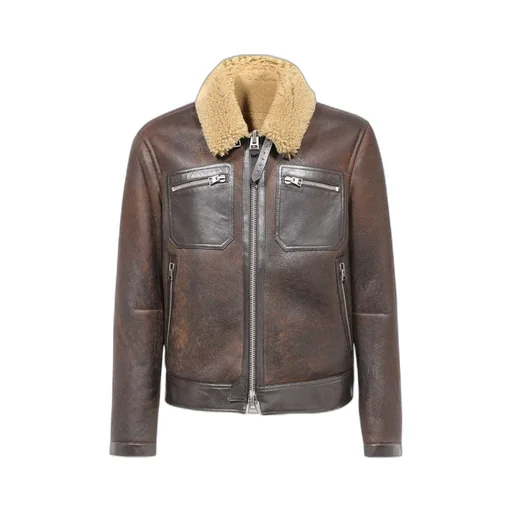 Zip-Up Leather Jacket