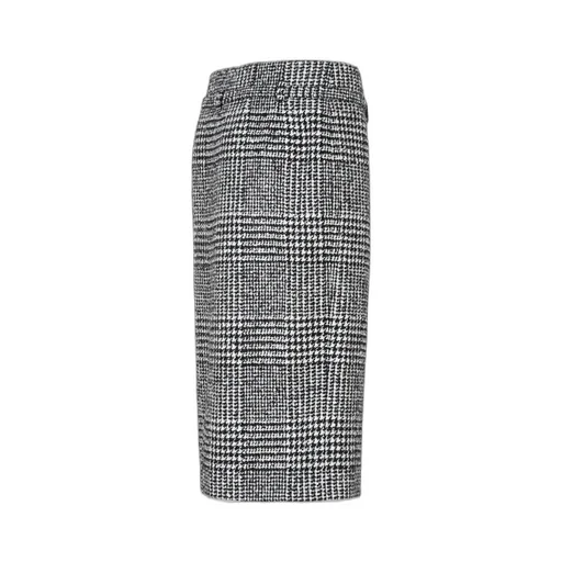 Checked Zipped Pencil Skirt