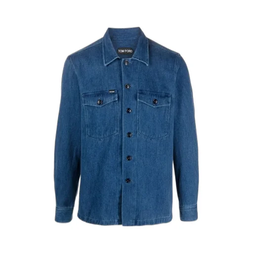 Button-Up Denim Overshirt