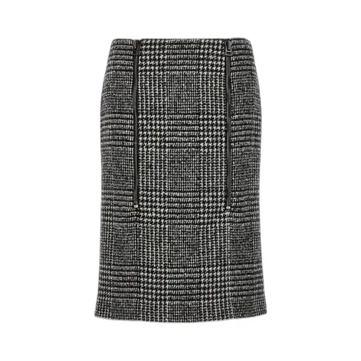 Front Double Zipper Detail Skirt
