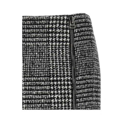 Front Double Zipper Detail Skirt