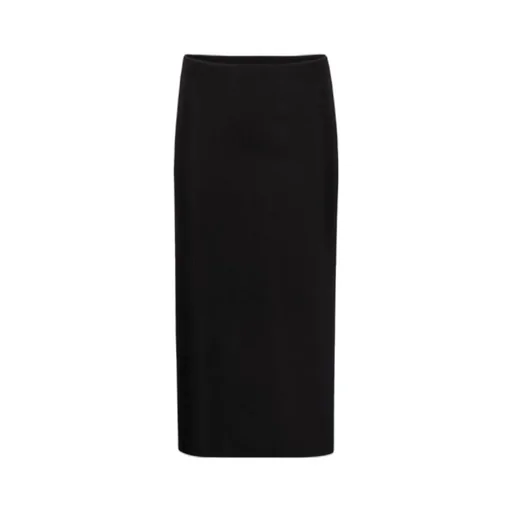 High-Waisted Stretched Midi Skirt