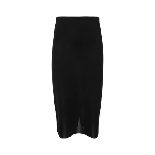 High-Waisted Stretched Midi Skirt