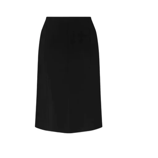 Straight Hem Midi Pencil Skirt