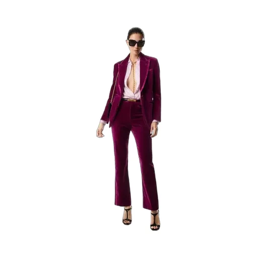 Mid-Waisted Velvet Pants