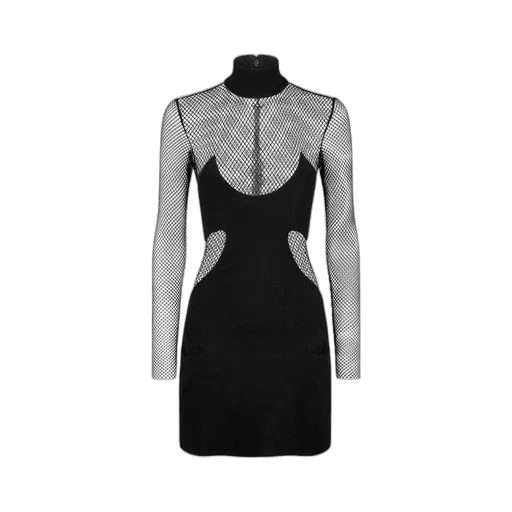 Illusion Mesh-Panel Minidress