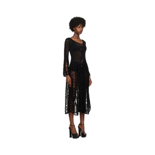 Large Ladder Long-Sleeved Dress