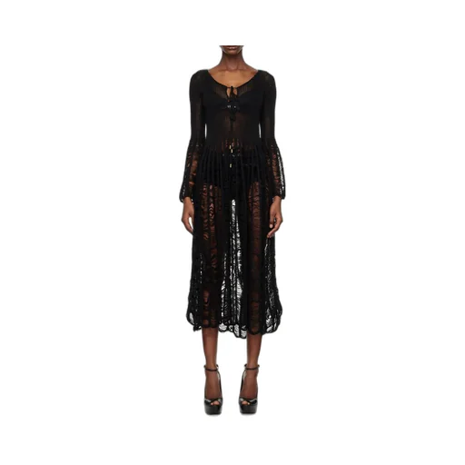 Large Ladder Long-Sleeved Dress