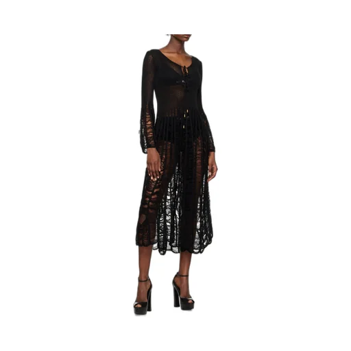 Large Ladder Long-Sleeved Dress