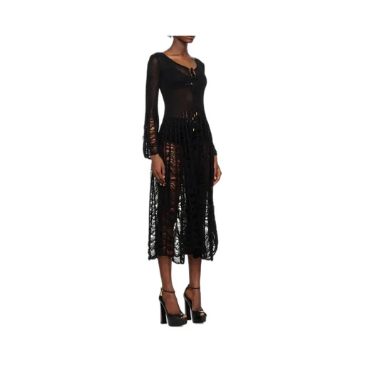 Large Ladder Long-Sleeved Dress