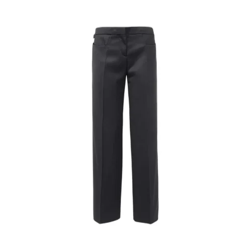 Wool Straight-Leg Trousers