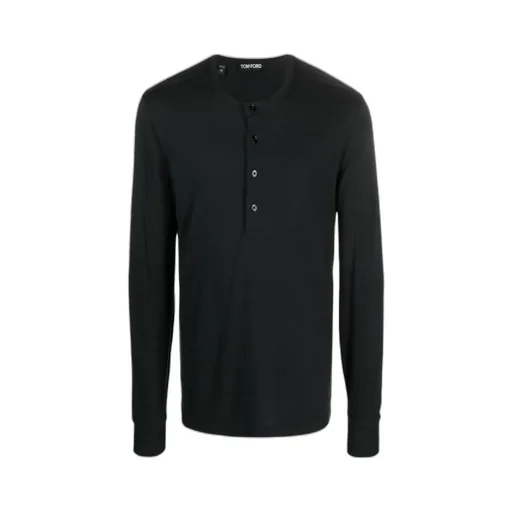 Henley Ribbed T-Shirt